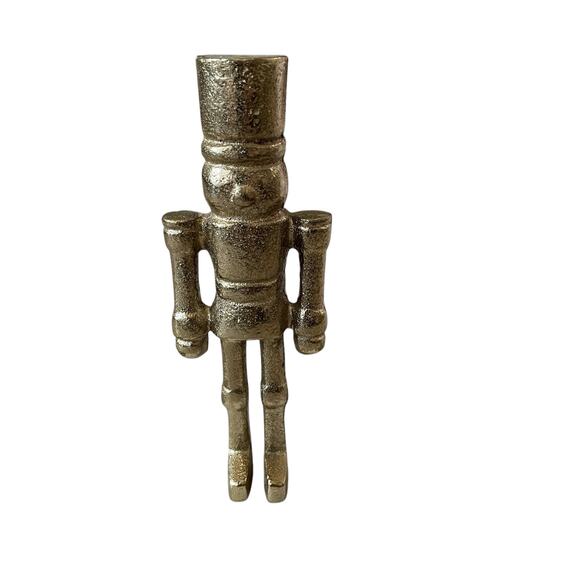 34th & Pine Stocking Holders Gold Nutcracker Marble Base Viral Christmas New - Picture 7 of 10